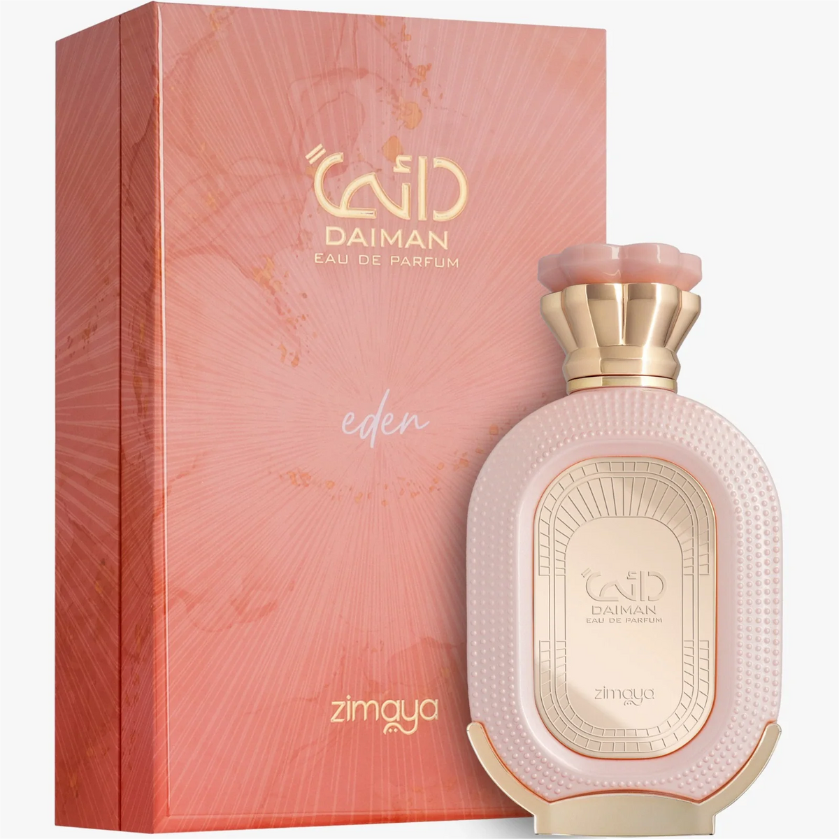 Zimaya Daiman Eden 3.4 oz EDP for women — bottle with box