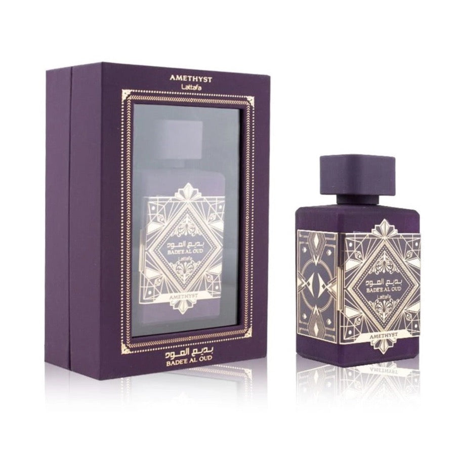 Badee Al Oud Amethyst 3.4 oz EDP for women — bottle with box