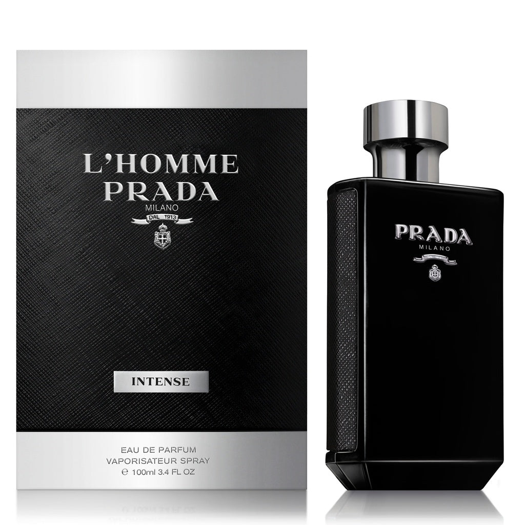 Prada L'Homme Intense Eau de Parfum 3.4 oz for men — fotografía original La Belle